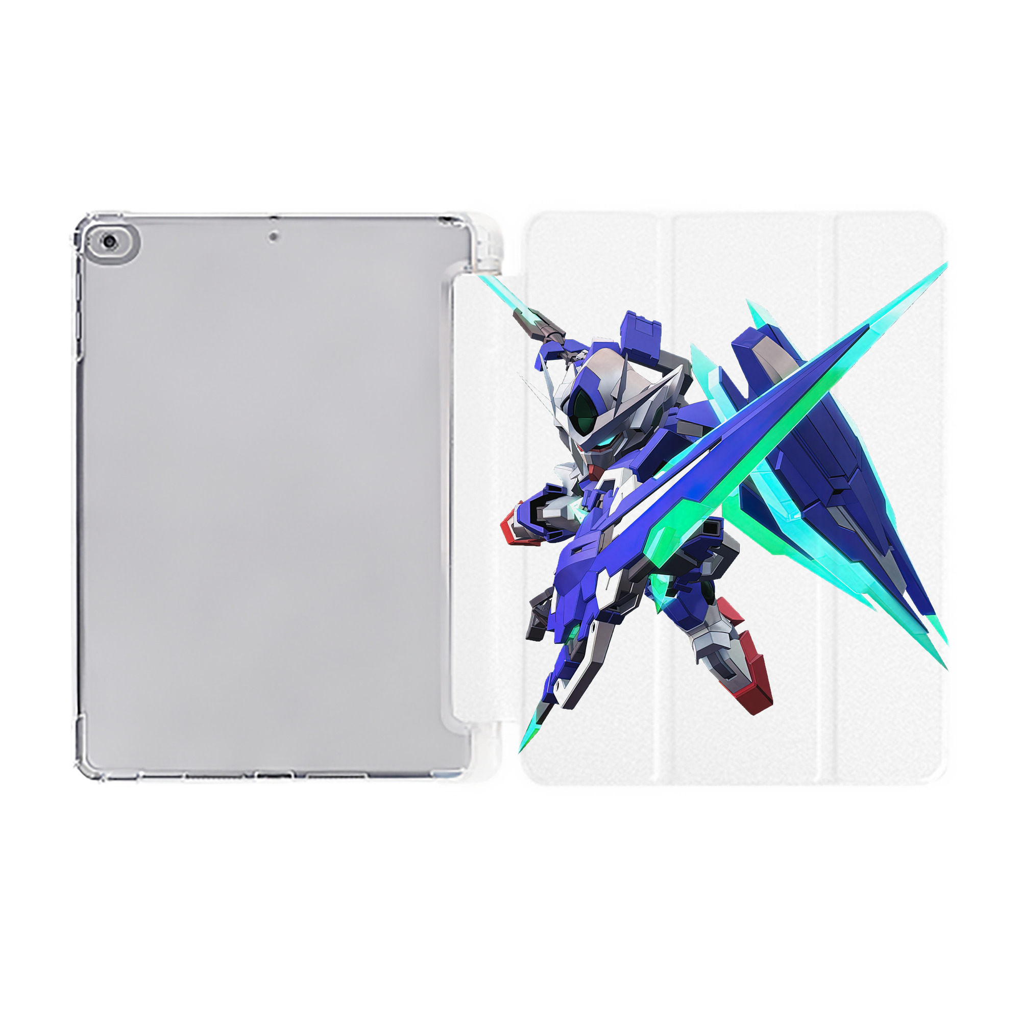 （画像用） 機動戦士ガンダム Mobile Suit Gundam IPad ケース ペン収納付き 三つ折りスタンド PUレザー×シリコン 対応機種9.5/10.5/10.9インチ